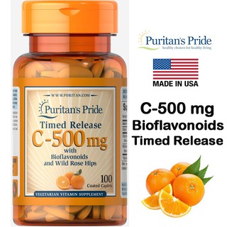 Puritans Pride Vitamin C-500 mg with Bioflavonoids &amp; Rose Hips / 100 Caplets