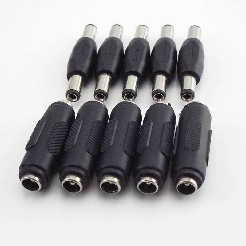 5ชิ้น อะแดปเตอร์แจ็คเสียบ DC Power 5.5x2.1มม. 12V Female to Female