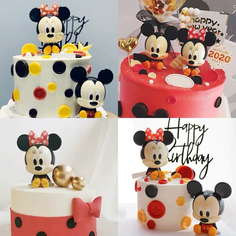 ของเล่นเค้กวันเกิด Mickey Minnie Daisy Donald 2 ชั้นสําหรับเด็ก
