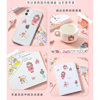 🌈❤️✨สติกเกอร์แบบเรียบ งานเกาหลี กันน้ำติดแก้วได้😍🥰😍✨❤️🌈