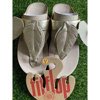 Fitflop Feather Metallc Toe Post Sandal Platino