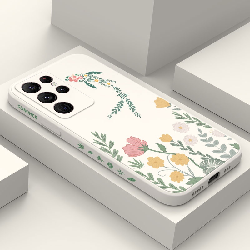 เคสโทรศัพท์มือถือ ลายพืช สร้างสรรค์ แฟชั่น สําหรับ Samsung Galaxy S23 S22 FE Ultra Plus