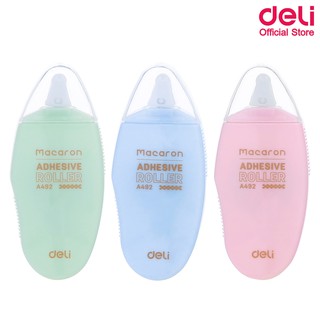 Deli A49201 Adhesive Roller Tape เทปกาว 2 หน้า สีพาสเทลสุดน่ารัก ***คละสี 1 ชิ้น*** กาวสองหน้า กาว กาวแบบพกพา