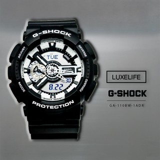 นาฬิกาข้อมือ Casio  รุ่น GA-110EW-1ADR G-Shock- นาฬิกาข้อมือผู้ชาย สีดำ/สีขาว สายเรซิ่น