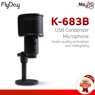 FlyDay K683B ไมโครโฟนคอนเดนเซอร์ USB,ไมโครโฟนโทรศัพท์สมาร์ทโฟนType-C สำหรับการประชุมแบบซูมได้