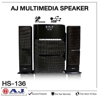 AJ ชุดลำโพงมัลติมีเดีย 2.1 เชื่อมต่อด้วยบลูทูธ รุ่น HS-136