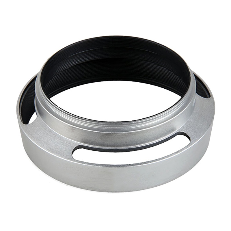 Will 40.5mm Aluminium Silver Lens Oblique Cover Internal thread Hood For Leica Slr #7
