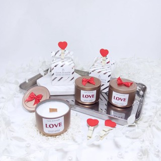 ของขวัญวาเลนไทน์ เทียนหอมไขถั่วเหลือง กลิ่น "Love"