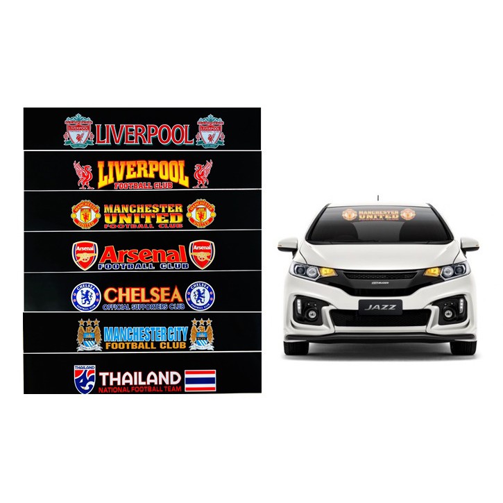 Stickers, Logos & Emblems 105 บาท สติ๊กเกอร์บังแดด ทีม FOOTBALL คาดกระจกหน้า-กระจกหลัง มีชำระปลายทาง Automobiles