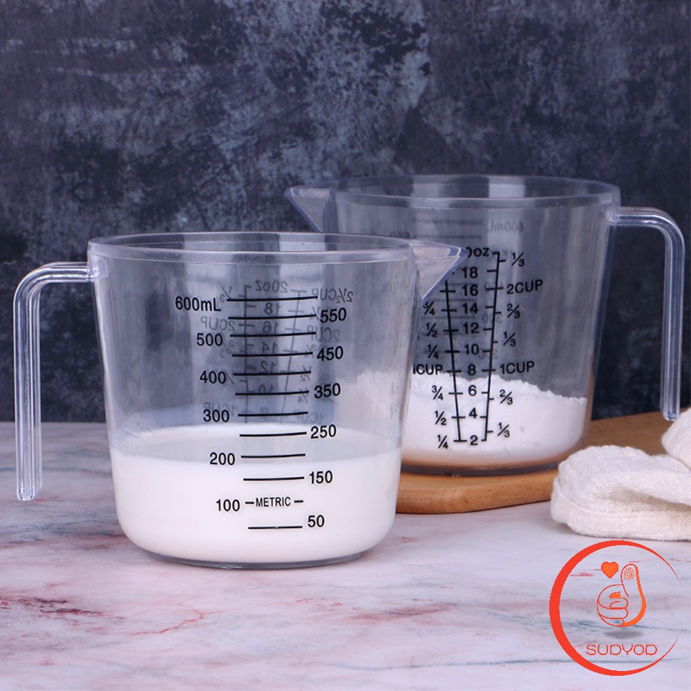 ถ้วยตวงพลาสติก ถ้วยตวง ทนร้อน เหยือกตวง  มีด้ามจับ  Graduated measuring cup
