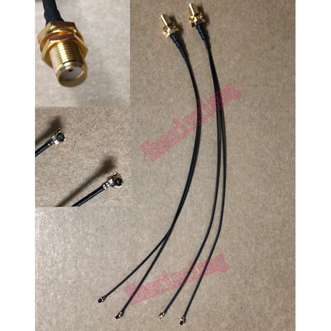 Rf Coacial SMA-K หญิงแจ็คคู่/สอง uFL/IPX/IPEX อะแดปเตอร์ Pigtail สาย 1.13 20 ซม./30 ซม./50 ซม.