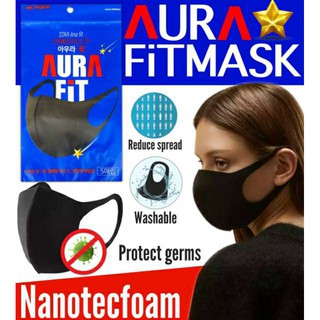 AURA FIT MASK หน้ากากกันฝุ่นกันโรคกระชับรูปทรงใบหน้า