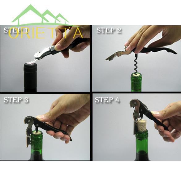 Stainless Steel Metal Wine Corkscrew Bottle Handle Opener Corkscrews