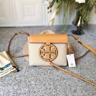 Tory Burch MILLER CANVAS CROSSBODY สวยเก๋ งานชอปมีถุงผ้าจ้า