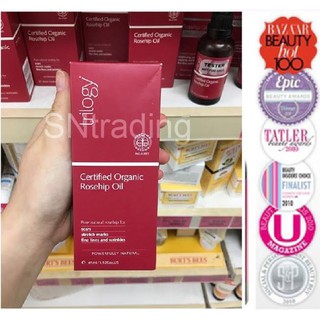 แพคเกจใหม่ Trilogy Certified Organic Rosehip Oil 45mlไตรโลจี น้ำมันบำรุงผิวโรสฮิปลดเลือน ริ้วรอย รอยย่น รอยแผลเป็น