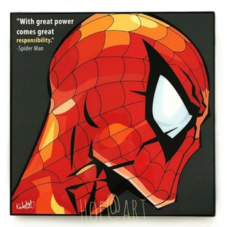 Spider man #1 สไปเดอร์แมน​ Avengers Marvel รูปภาพ​ติด​ผนัง​ pop art มาร์เวล การ์ตูน กรอบรูป แต่งบ้าน ของขวัญ