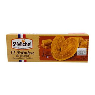 St Michel Palmiers au Caramel Cookie 100g  แซง มิเชล แบรนด์ดัง ของฝรั่งเศส บิสกิตคาราเมลรูปหัวใจ