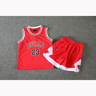 เสื้อกีฬาบาสเก็ตบอล ลายทีม Chicago Bulls 23 Michael Jordan 3 สี สําหรับเด็ก