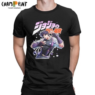 ถูกสุดๆเสื้อยืดคอกลม ผ้าฝ้าย 100% พิมพ์ลายอนิเมะ Jojos Bizarre Adventure สไตล์ญี่ปุ่น สําหรับผู้ชาย