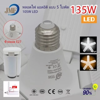 🔥พร้อมส่ง🔥 JMF หลอดไฟ LED หลอดไฟทรงใบพัด พับเก็บได้ ปรับมุมโคมไฟได้ ประหยัดพลังงานไฟ ไฟตลาดนัด