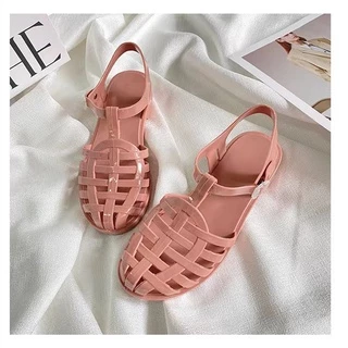 รองเท้าแตะแบบรัดส้นยางนิ่มใส่สบาย สีใสกากเพชร น่ารักเบอร์36-40 010