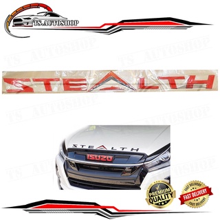 โลโก้ STEALTH ติดฝากระโปรงหน้า LOGO STEALTH สีแดง