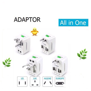 AdaptorAll-in-one International Travel Universal Adaptor Converter EU UK US AU หัวปลั๊กสามารถใช้งานหลากหลายประเทศทั่วโลก