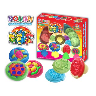 คิดอาร์ท ชุดแป้งโดว์และแม่พิมพ์แสตมป์แสนสนุก  Kidart Dough &amp; Molds Stamp (DOP100/LS-DI)