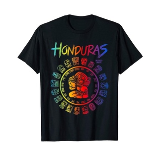 [COD]พร้อมส่ง เสื้อยืดแขนสั้น คอกลม ผ้าฝ้าย 100% พิมพ์ลาย Honduras Calendario Maya หลากสี แฟชั่นฤดูร้อน สําหรับผู้ชายS-5