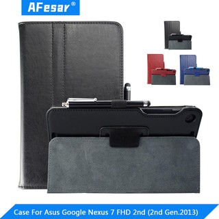 สำหรับ Google Nexus 7 2nd Case ultra slim Luxury smart Cover Case สำหรับ Google Nexus 7 2nd Gen 2013 รุ่น PU หนังกรณี android 5.0 Lollipop แท็บเล็ตโดย ASUS