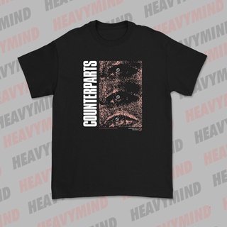 คอตต้อนคอกลมสติกเกอร์วงดนตรี Counterparts Vision Free สําหรับติดตกแต่งเสื้อเชิ้ตS-5XL