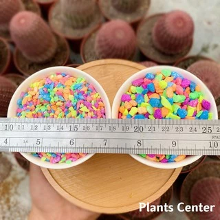 Plants Center น้ำหนัก 500กรัม 1 ถุง หินสะท้อนแสง หินสี หินโรยหน้ากระถาง กระบองเพชร หินตกแต่งกระถาง