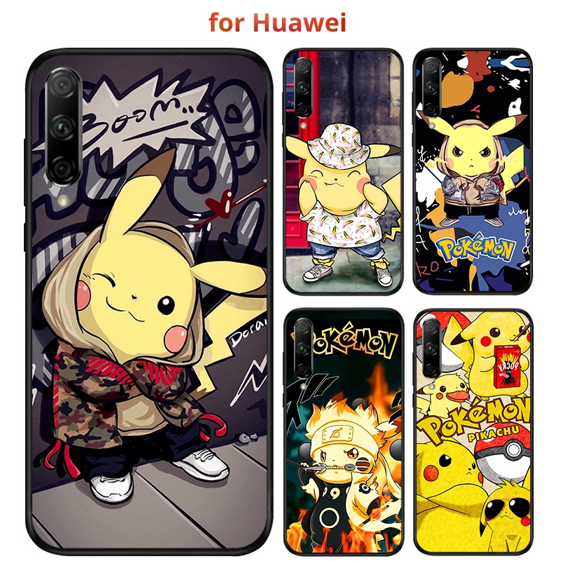 เคส Huawei Y7 Y9 7 Nova Y61 Y70 10 Pro 9 7 SE 7i 5T 3i โทรศัพท์แบบนิ่ม เนื้อด้าน ลายปิกาจู สําหรับ