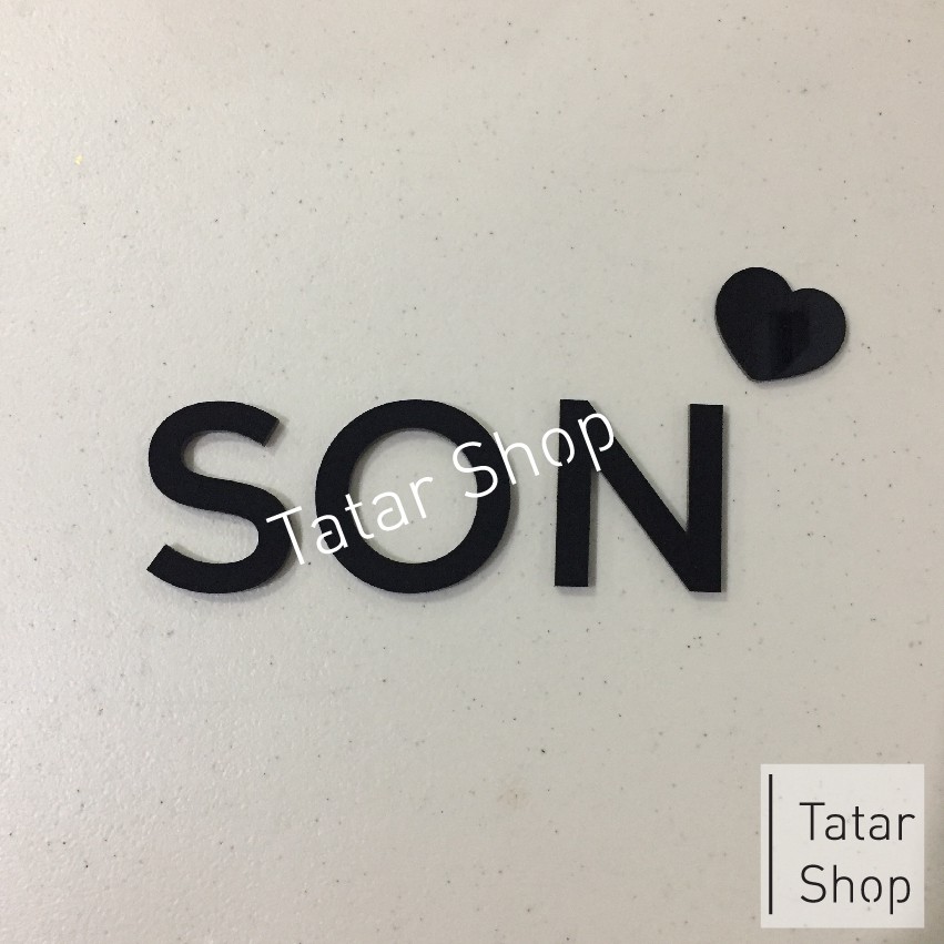 🔥 พร้อมส่ง 🔥 ตัวอักษรอะคริลิค สีดำ สูง 5 cm. หนา 3 mm, ทนแดด ทนฝน ราคาจำนวน 1 ตัว [ ไม่ได้ขายทั้ง set ] - รูปที่ 5