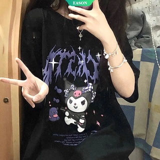 เสื้อยืดแขนสั้น คอกลม ทรงหลวม ลายการ์ตูนอนิเมะ Sanrios Kawaii Insins Kulomi น่ารัก สองมิติ แฟชั่นฤดูร้อน สไตล์ญี่ปุ่น สําหรับนักเรียน