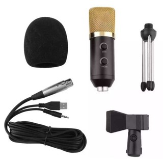 5Pcs Condenser Sound Recording Independent Audio Card Free Microphone Set black