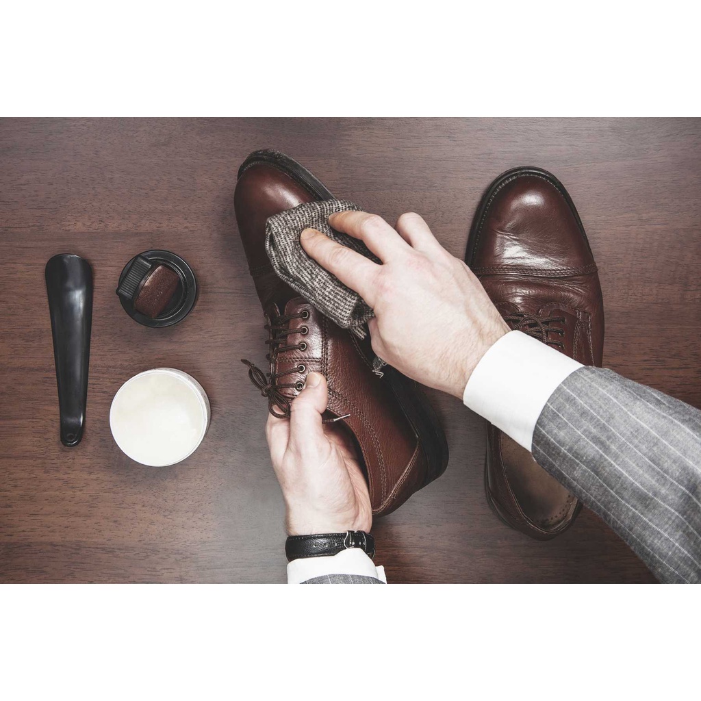 Kleen Shoes คลีนชูส์ ที่ขัดรองเท้าสีขาว ดำ น้ำตาล คละแบบ คละสีได้ ใช้ได้ทั้งหนังและผ้าใบ น้ำยารองเท้า