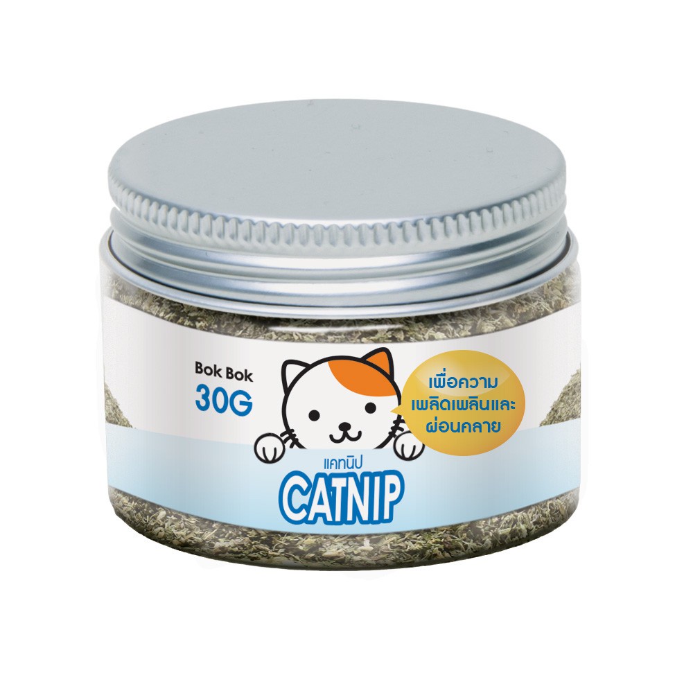 Bok Bok Catnip แคทนิป ขนาด 30g เพื่อความเพลิดเพลิน ผ่อนคลายสำหรับแมว