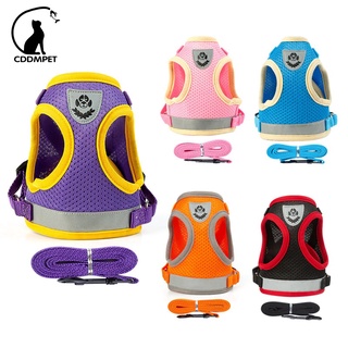 【CDDMPET】สายรัดสำหรับสุนัข สายรัดหน้าอก และสายจูง เหมาะกับฤด…