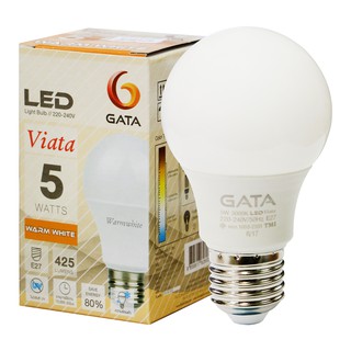 GATA หลอดไฟ LED 5W แสงส้ม (WW) E27