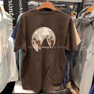 Montbell Miyama เสื้อยืดคอกลมแขนสั้นลําลองเนื้อผ้าฝ้าย 100% พิมพ์ลายดวงจันทร์