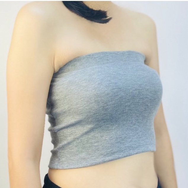 (ผ้าร่อง / เกาะกลาง ไซส์ S-M) เกาะอกกลางตัว แบรนด์ CHOTYSHOP สินค้าผลิตในไทย QKR