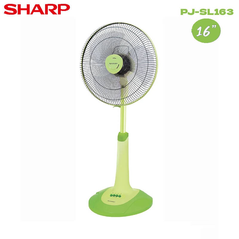 SHARP ชาร์ป พัดลมสไลด์ตั้งพื้น 16 นิ้ว PJ-SL163 เย็นไวทันใจ ใบพัดดีไซน์พิเศษ 3 ใบพัด ลมกำลังแรง  แข็งแรง GA-Green