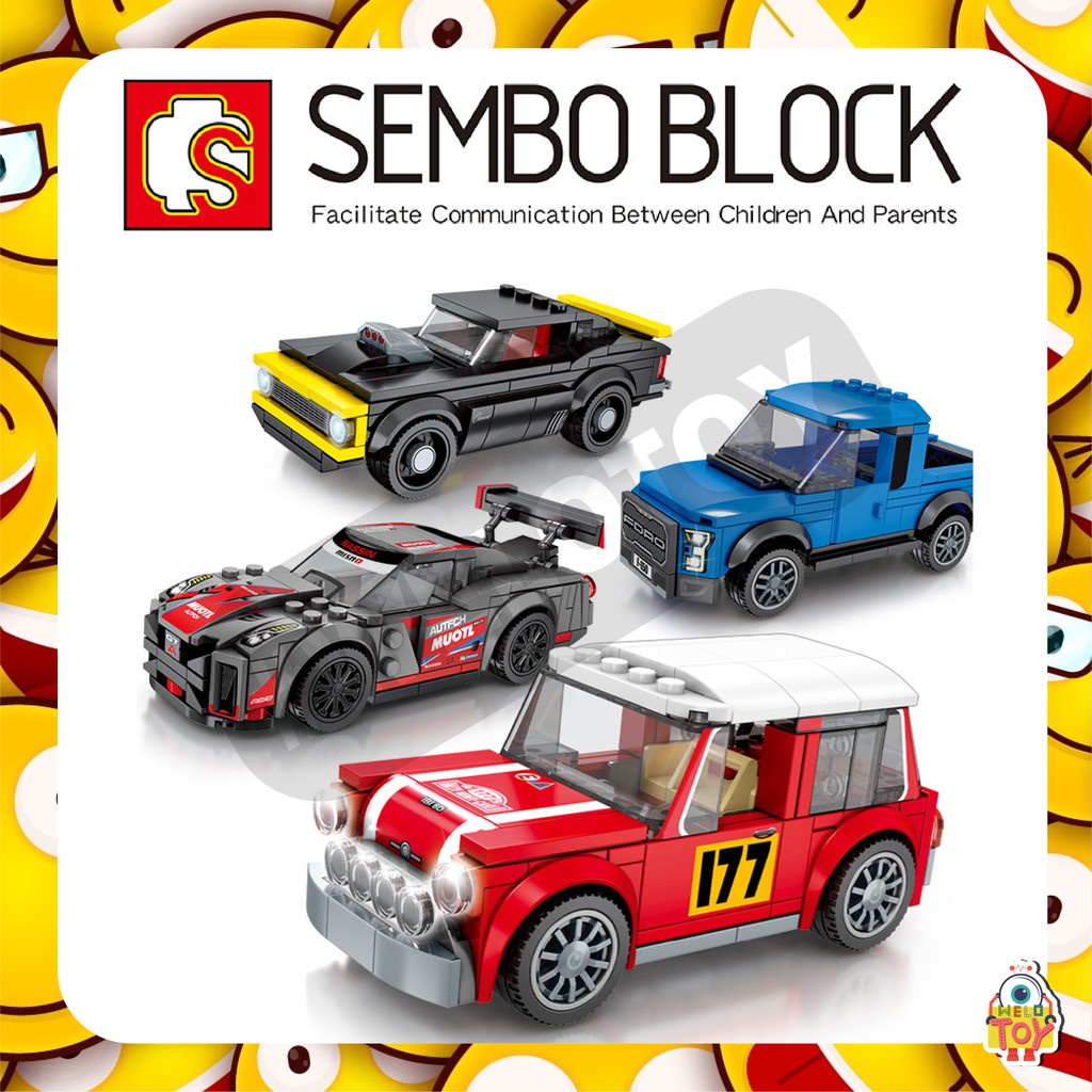 Lego toys ของเล่น ตัวต่อรถแข่ง sembo block race car เลโก้รถฟอร์มูล่า Set 6