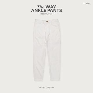 TWENTYSECOND กางเกงขายาว 5 ส่วน รุ่น Way Ankle Pants - สีขาว / White