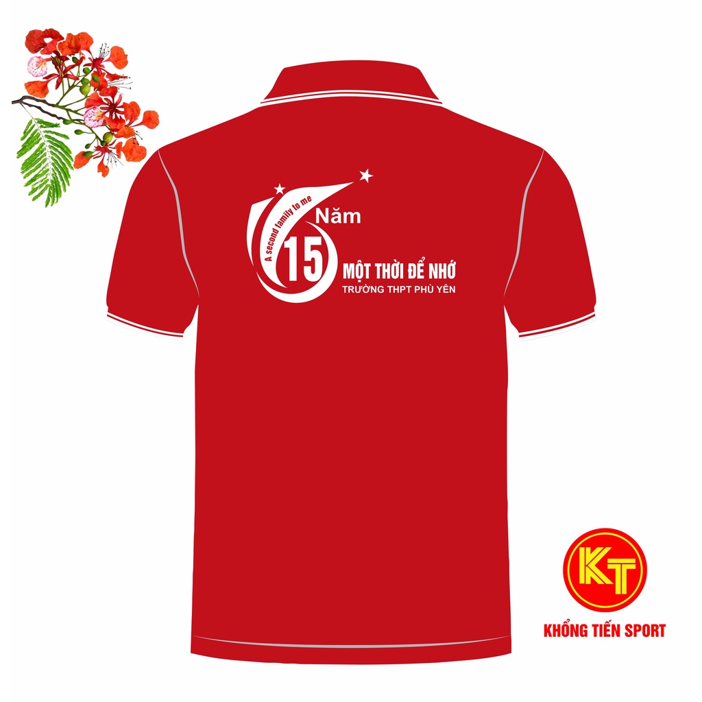 เสื้อยืดแขนสั้นคอปก 15th Class Reunion Uniform One Time to Remember