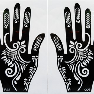 สติ๊กเกอร์รูปมือ สติ๊กเกอร์ Henna P2122