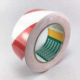 เทปตีเส้นพื้น สีขาว-แดง 48mm x 33M