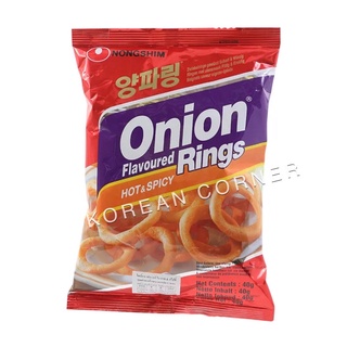 ขนมอบกรอบเกาหลีรสเผ็ด Korean Hot &amp; Spicy Onion Rings Crisps Snacks