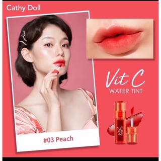 ลิปทินท์ น้ำแร่ เคที่ดอลล์ วิตซี วอเตอร์ ทินท์ Cathy Doll Vit C Water Tint 2.7 g.